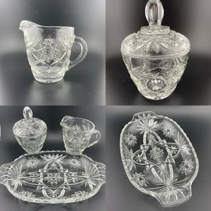 Vintage Bundle Starburst, Prescut Clear Glass, by Anchor Hocking